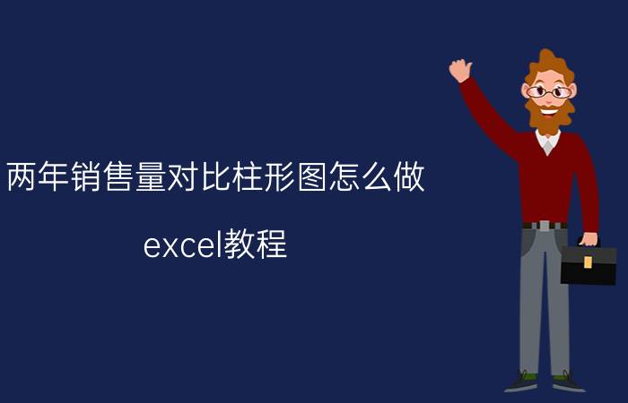 两年销售量对比柱形图怎么做 excel教程？